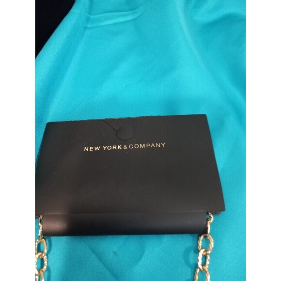 New York & Company Beautiful Chain Necklace 17in+3 with Stones & Crystals. - Picture 4 of 5